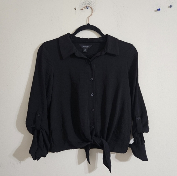 Simply Vera Wang Roll Tab Blouse - Picture 4 of 5